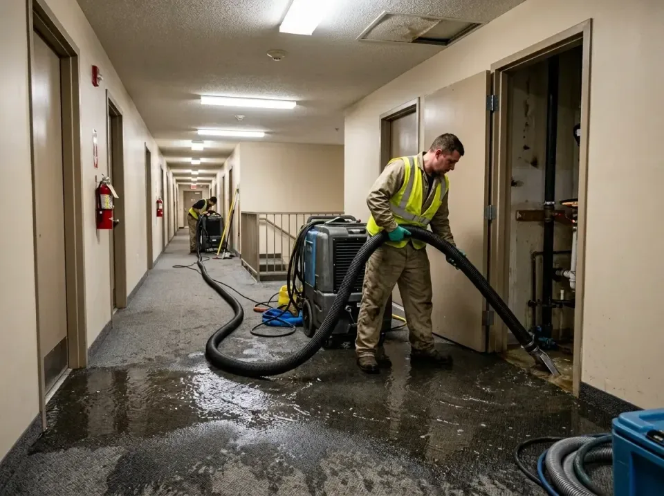 multi-unit-apartment-hallway-f-005 — frequently asked questions, Emergency Burst Pipe Water Extraction & Removal in McKinley…